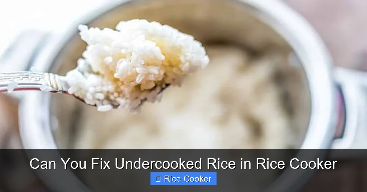 Can You Fix Undercooked Rice in Rice Cooker