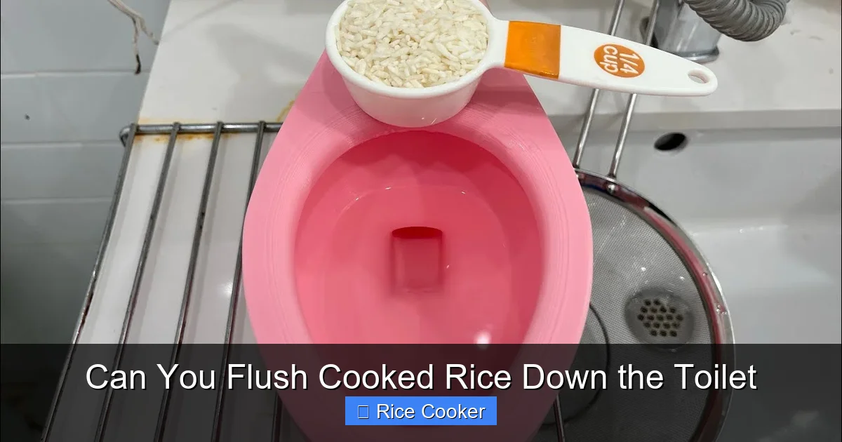 Can You Flush Cooked Rice Down the Toilet