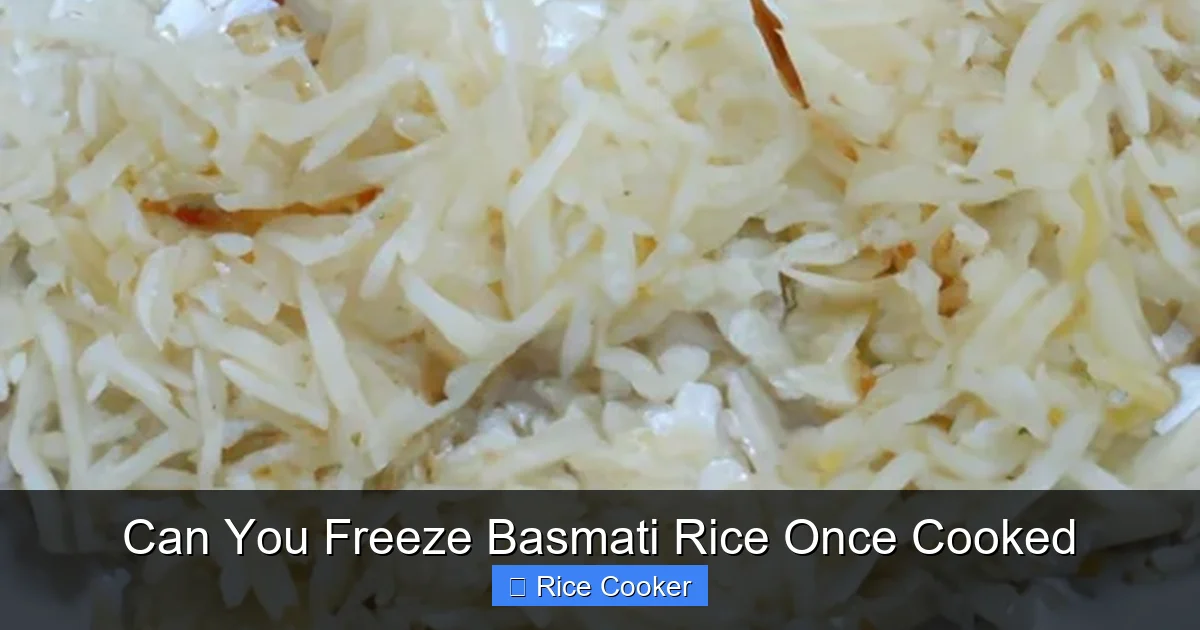 Can You Freeze Basmati Rice Once Cooked
