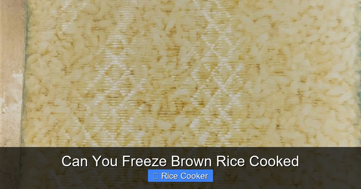 Can You Freeze Brown Rice Cooked