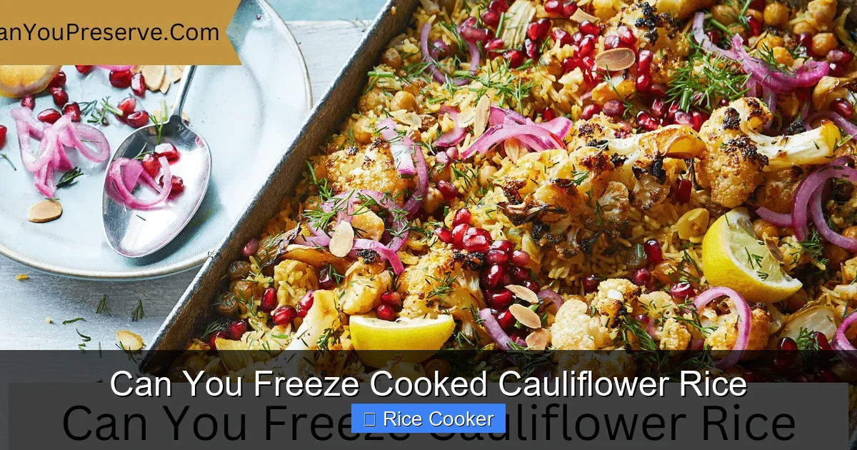 Can You Freeze Cooked Cauliflower Rice