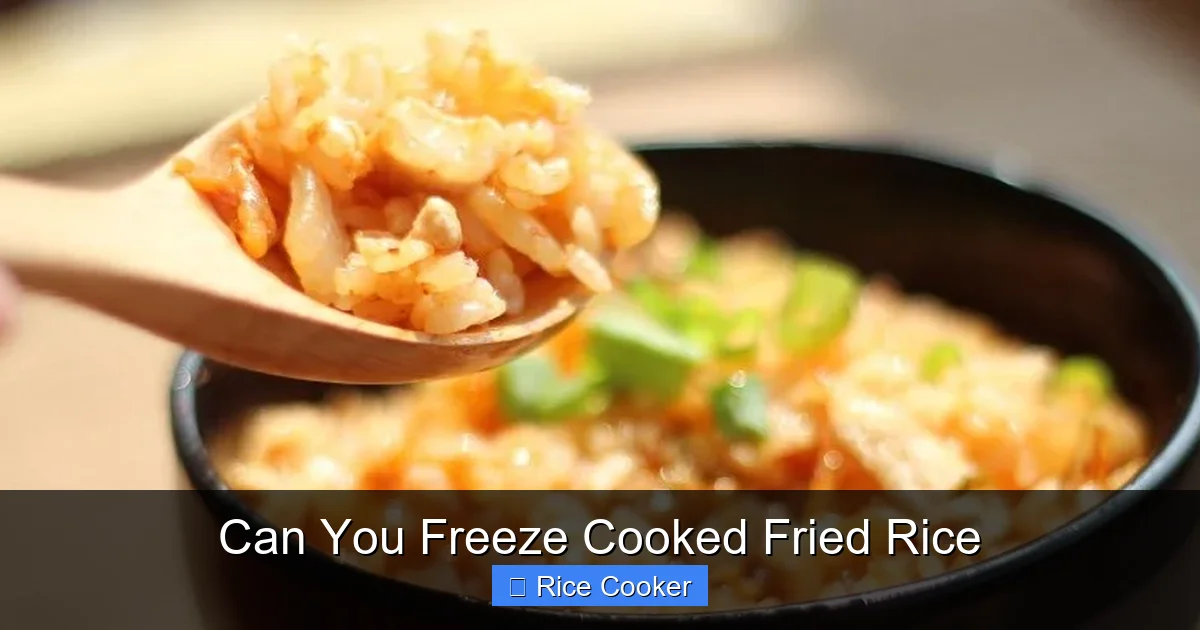 Can You Freeze Cooked Fried Rice