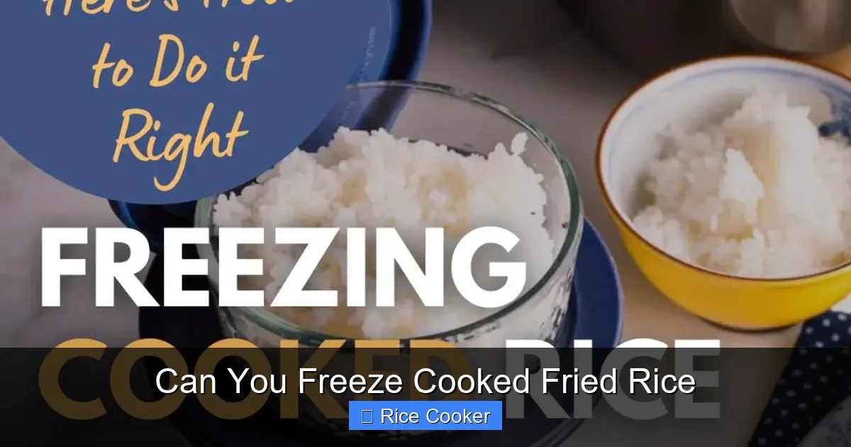 Can You Freeze Cooked Fried Rice