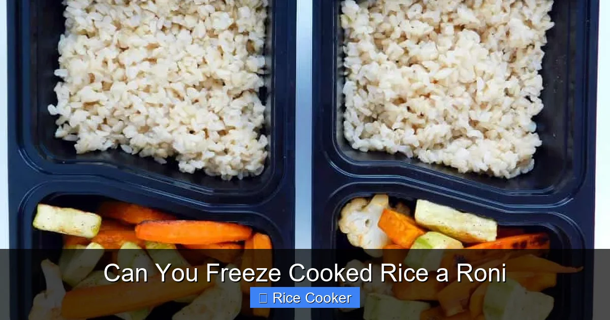Can You Freeze Cooked Rice a Roni
