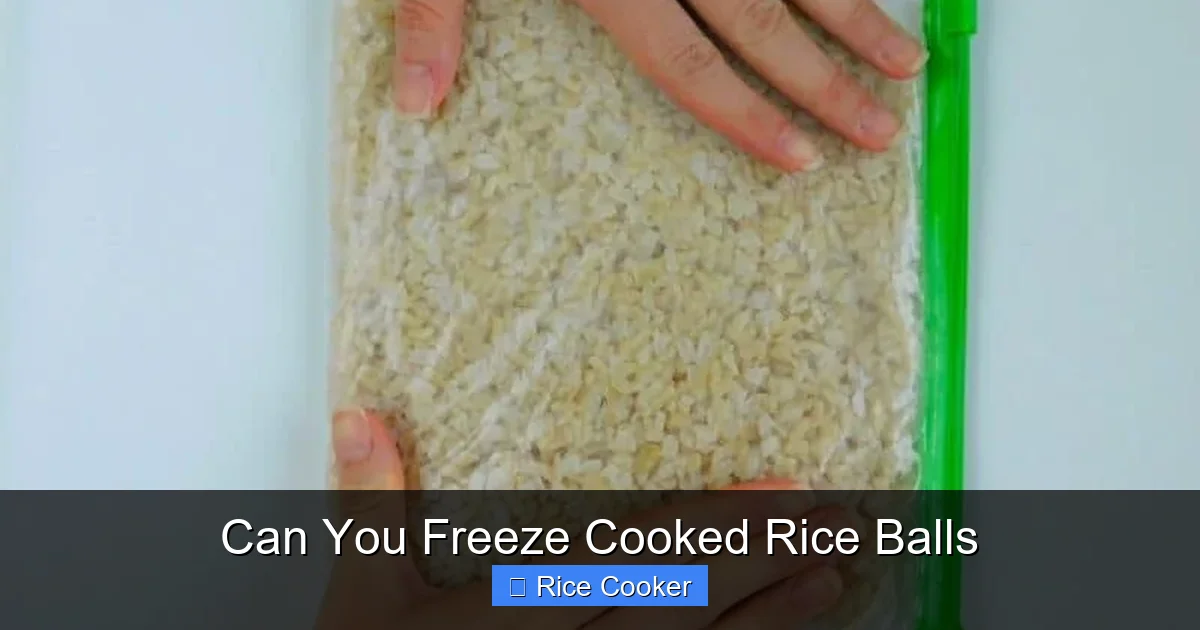 Can You Freeze Cooked Rice Balls