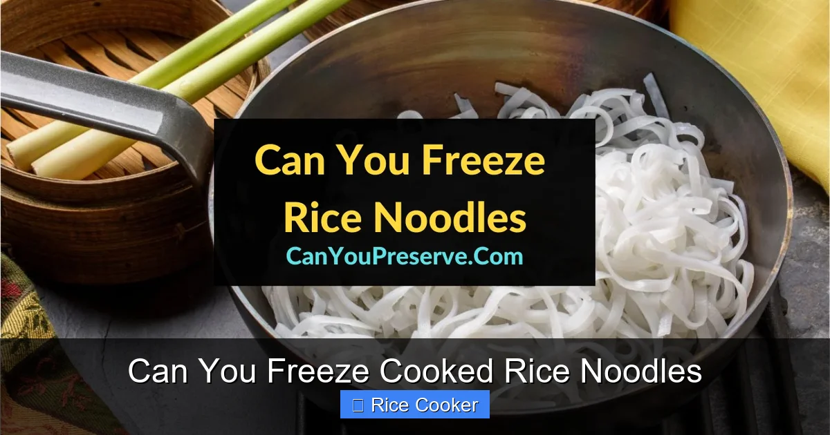 Can You Freeze Cooked Rice Noodles