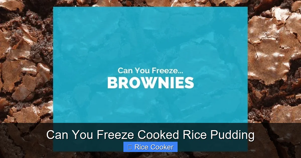 Can You Freeze Cooked Rice Pudding