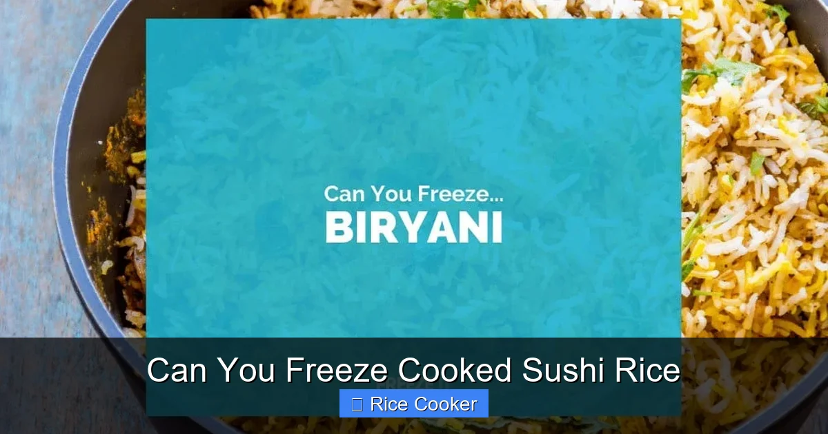 Can You Freeze Cooked Sushi Rice