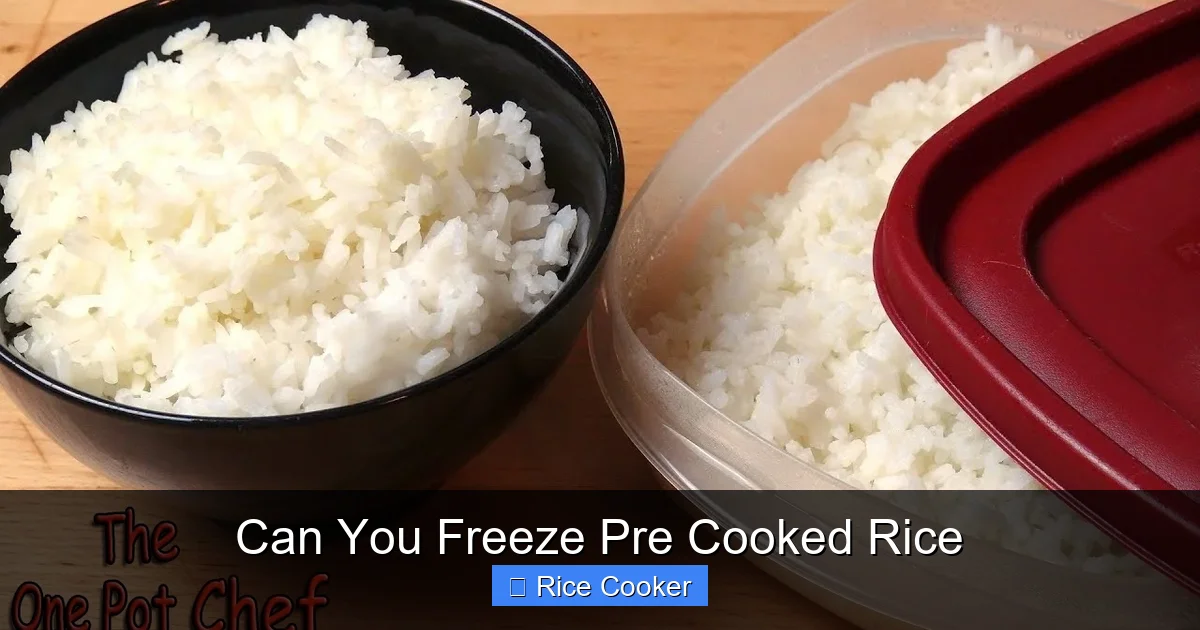 Can You Freeze Pre Cooked Rice