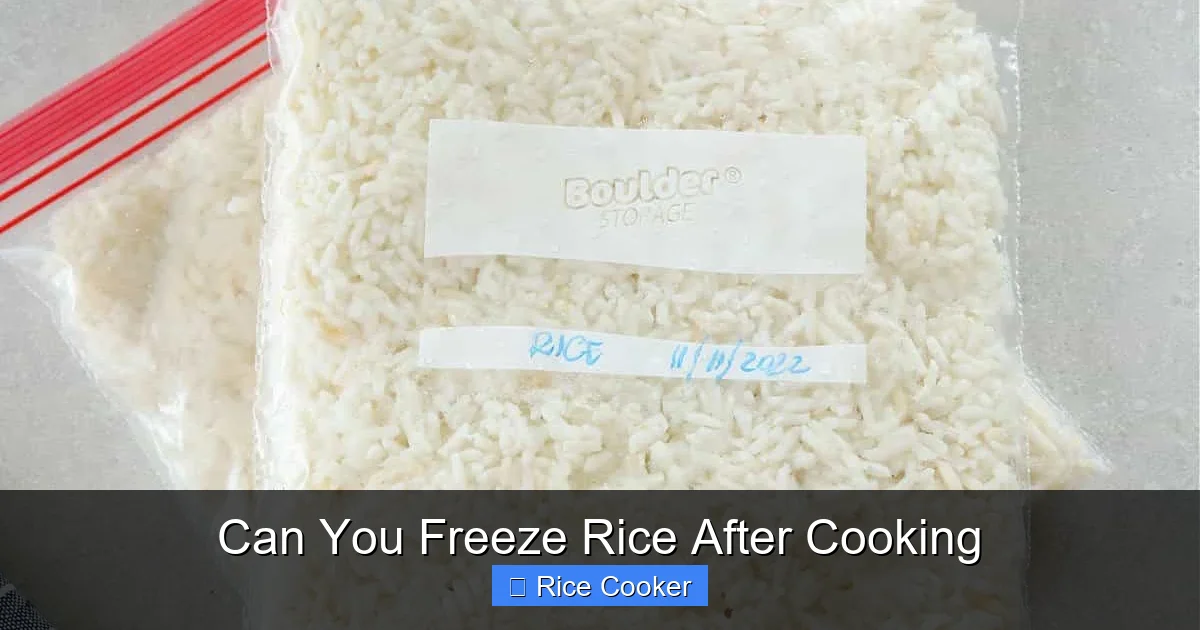 Can You Freeze Rice After Cooking