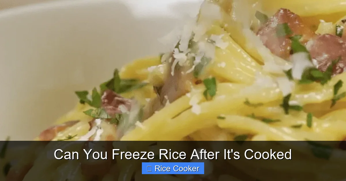 Can You Freeze Rice After It's Cooked
