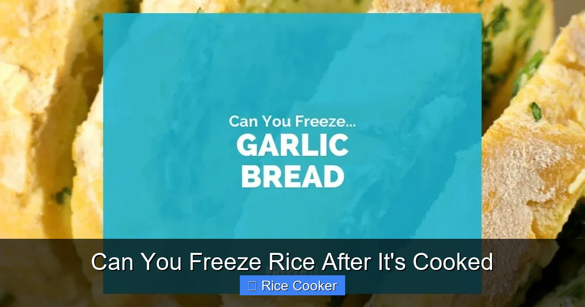 Can You Freeze Rice After It's Cooked