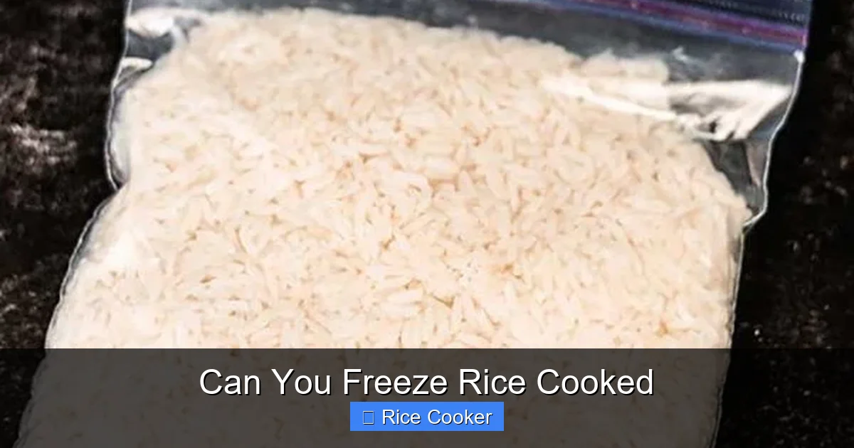 Can You Freeze Rice Cooked
