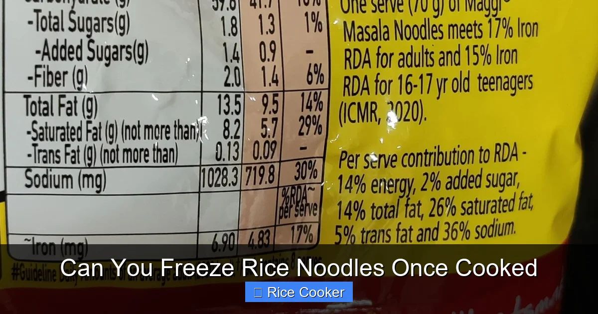 Can You Freeze Rice Noodles Once Cooked