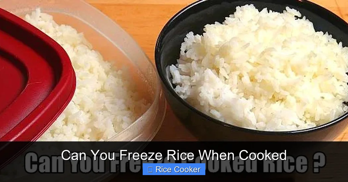 Can You Freeze Rice When Cooked