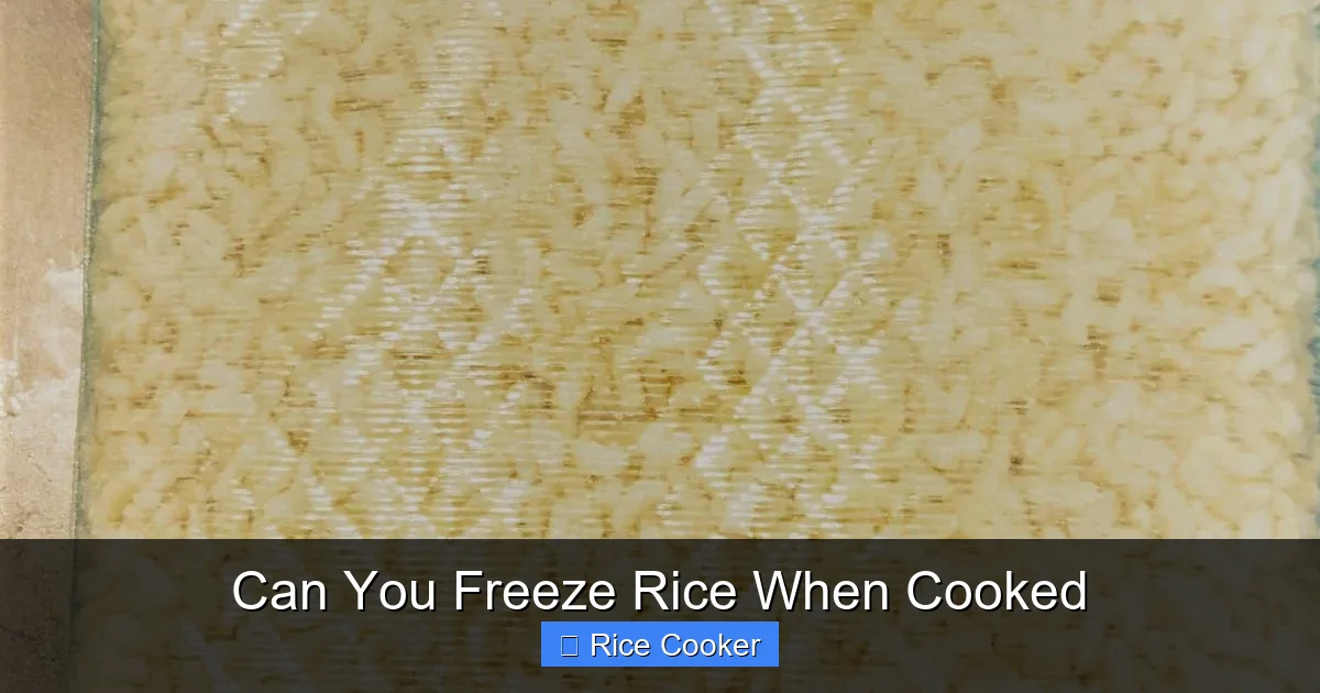 Can You Freeze Rice When Cooked