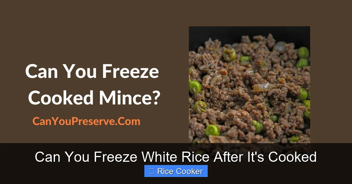 Can You Freeze White Rice After It's Cooked