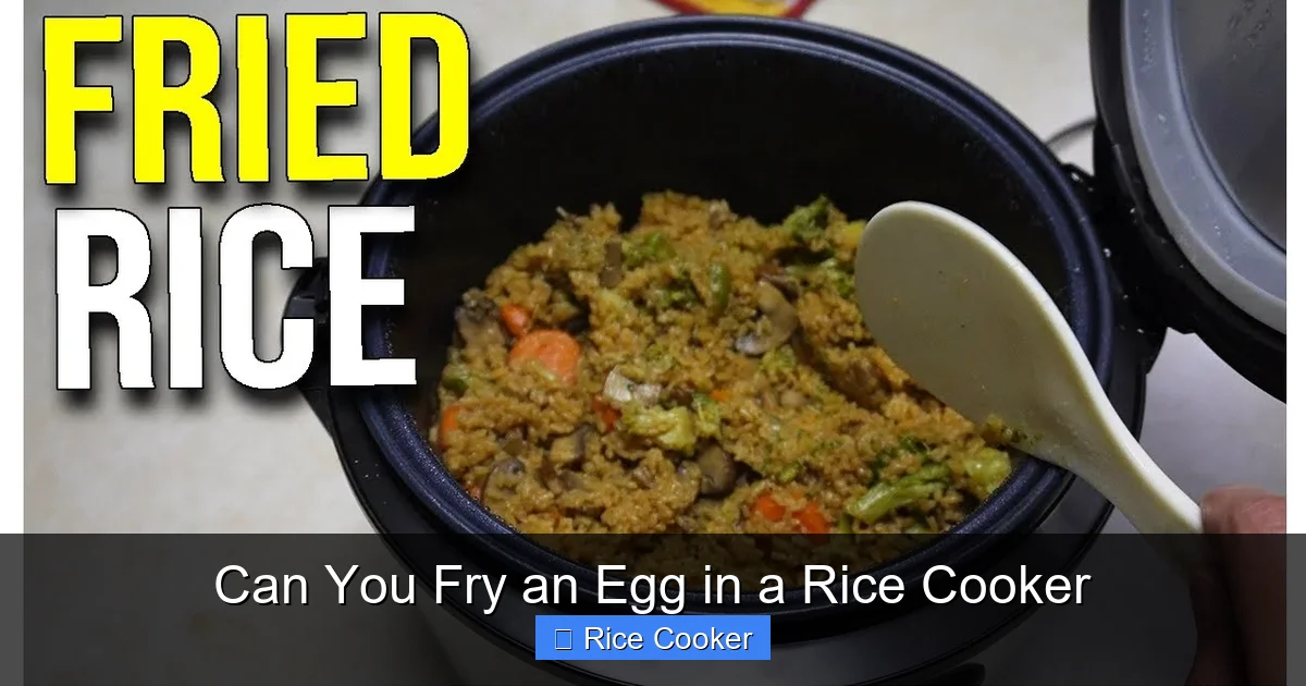 Can You Fry an Egg in a Rice Cooker