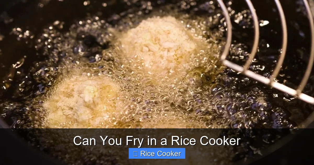 Can You Fry in a Rice Cooker