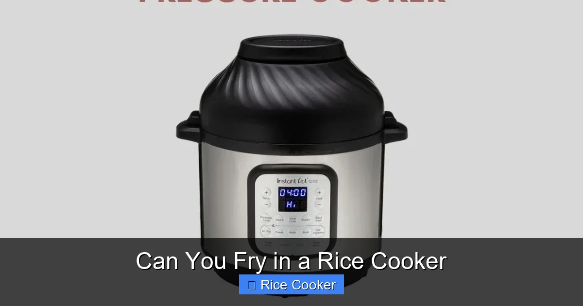 Can You Fry in a Rice Cooker