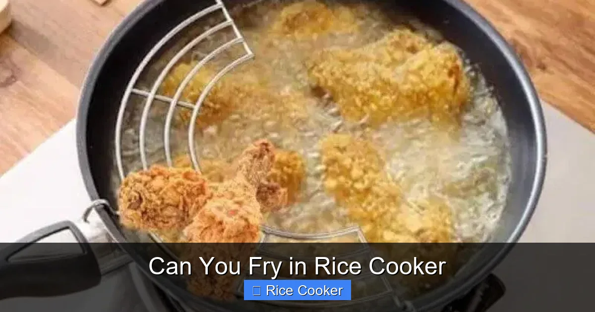 Can You Fry in Rice Cooker