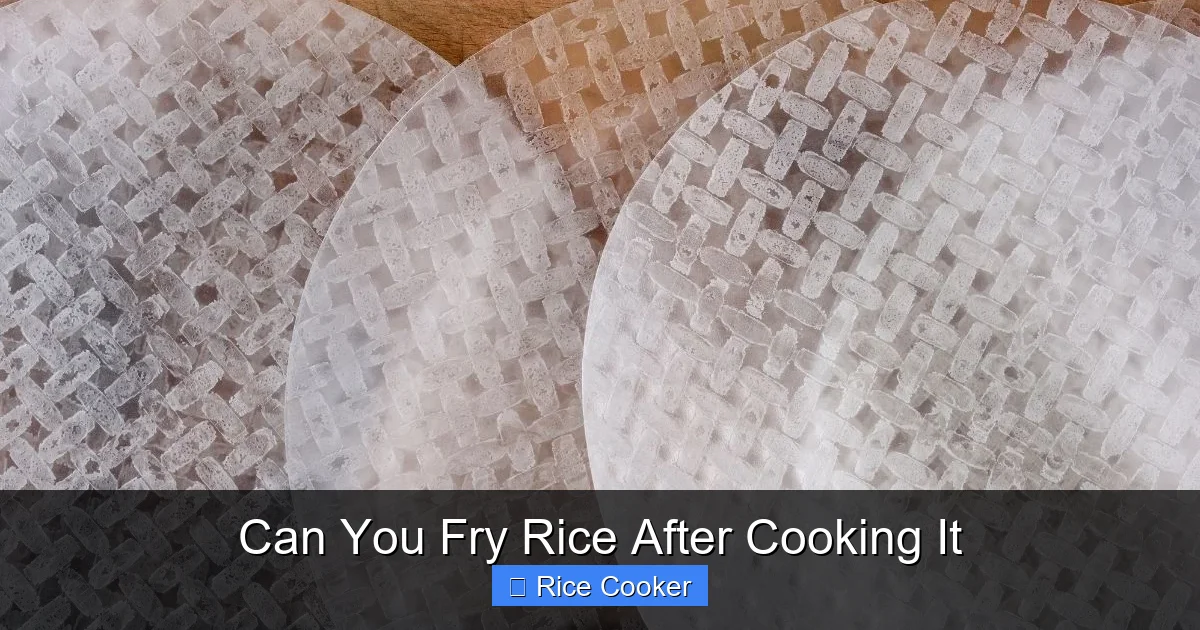 Can You Fry Rice After Cooking It