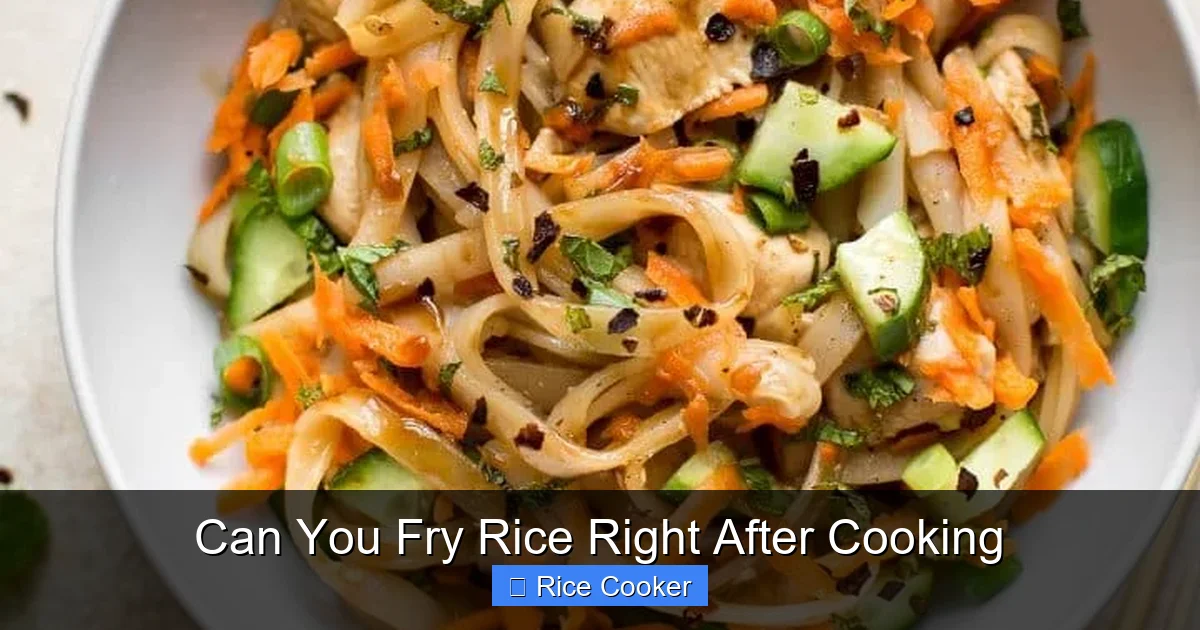 Can You Fry Rice Right After Cooking