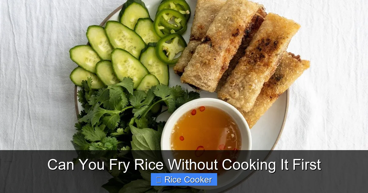 Can You Fry Rice Without Cooking It First