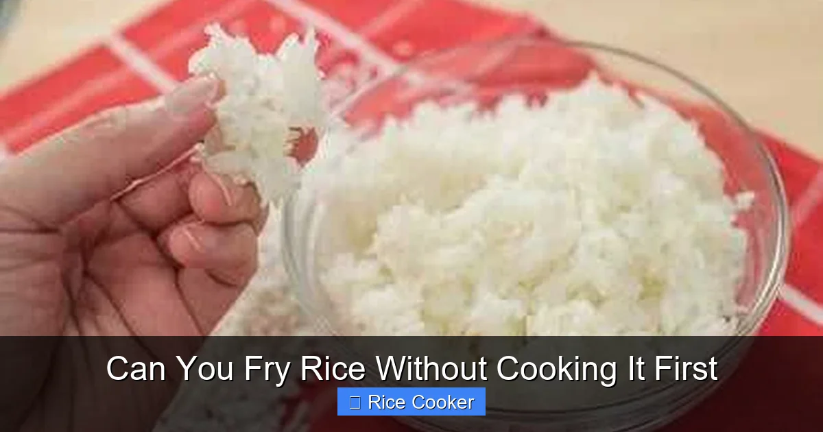 Can You Fry Rice Without Cooking It First