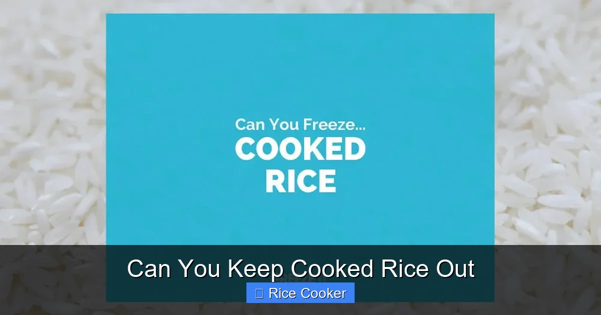 Can You Keep Cooked Rice Out