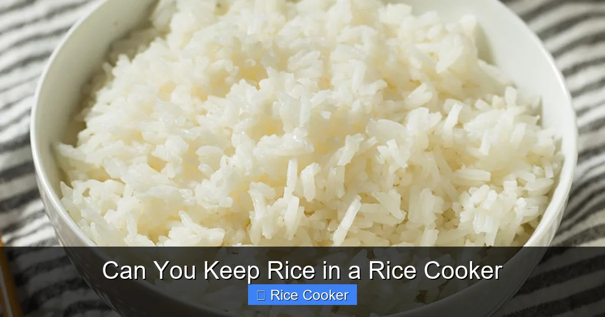 Can You Keep Rice in a Rice Cooker