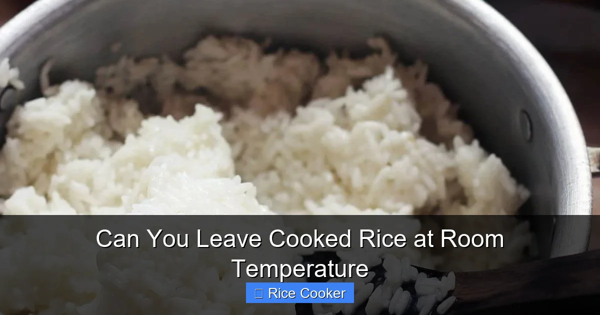 Can You Leave Cooked Rice at Room Temperature