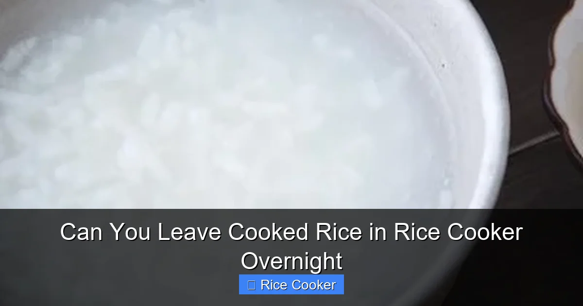 Can You Leave Cooked Rice in Rice Cooker Overnight