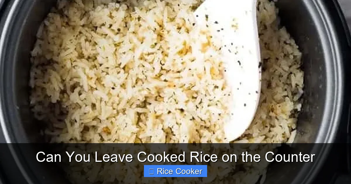 Can You Leave Cooked Rice on the Counter