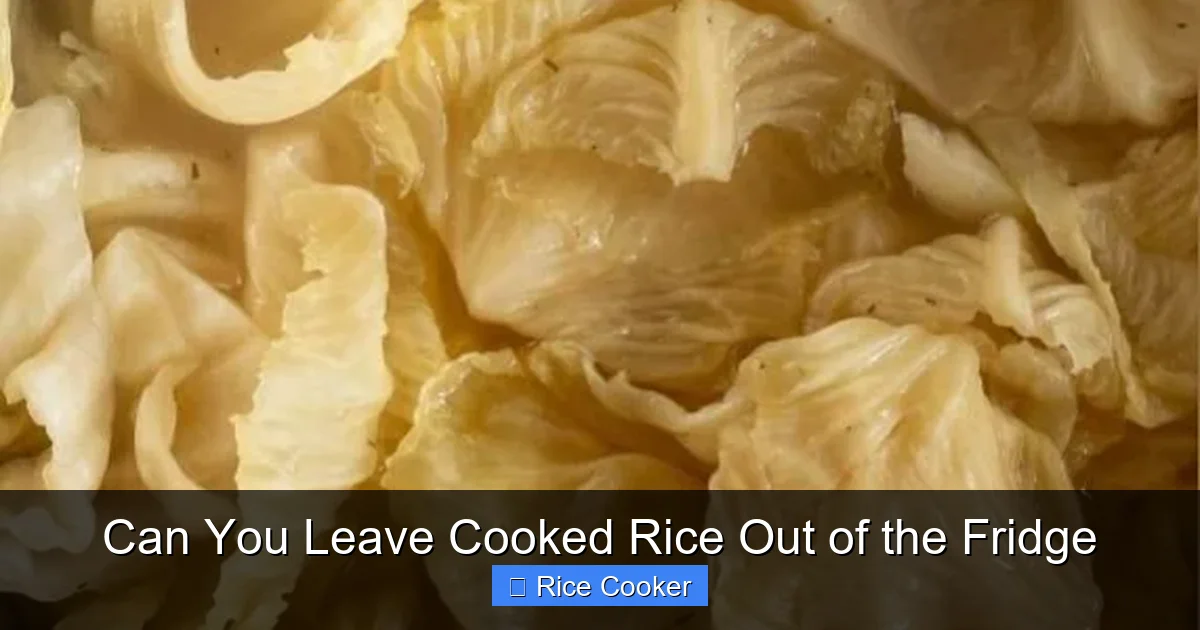 Can You Leave Cooked Rice Out of the Fridge