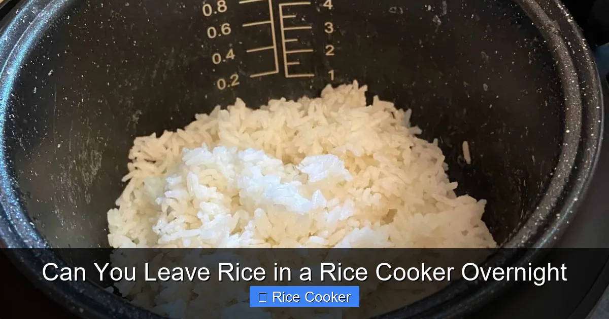Can You Leave Rice in a Rice Cooker Overnight