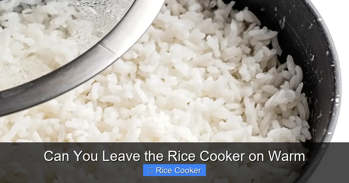 Can You Leave the Rice Cooker on Warm