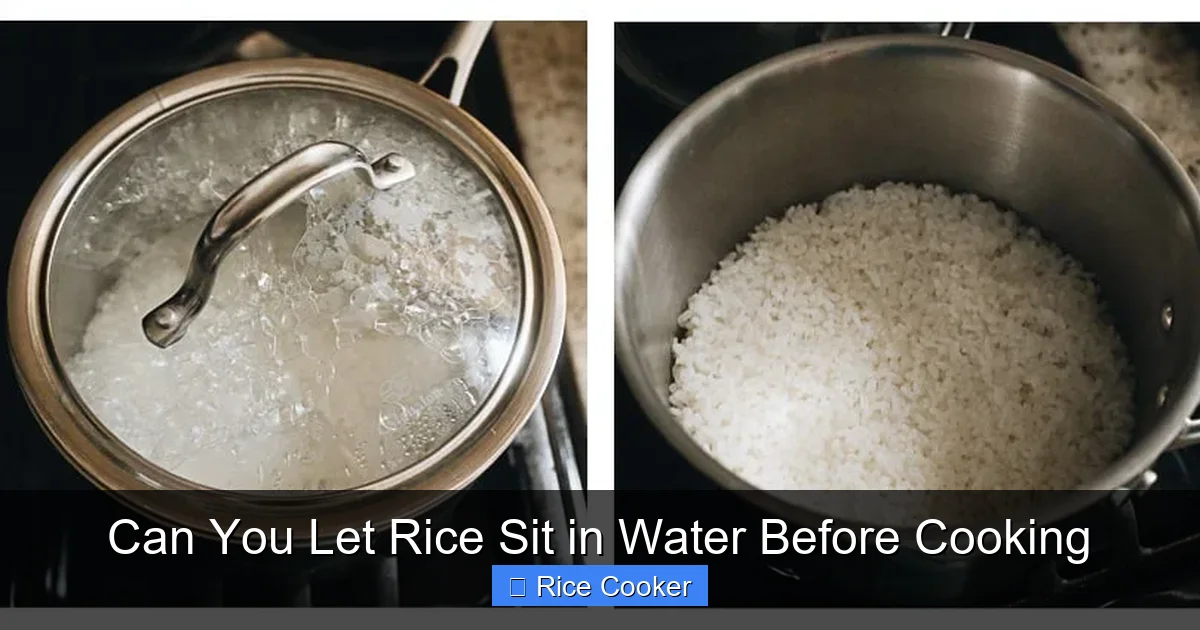 Can You Let Rice Sit in Water Before Cooking