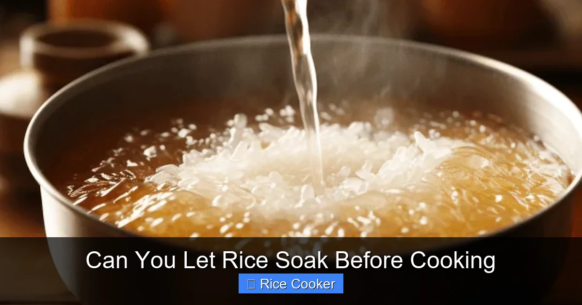 Can You Let Rice Soak Before Cooking