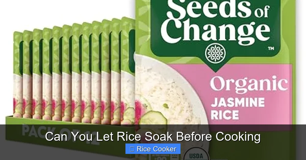 Can You Let Rice Soak Before Cooking