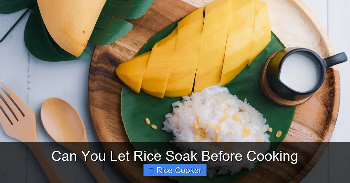 Can You Let Rice Soak Before Cooking