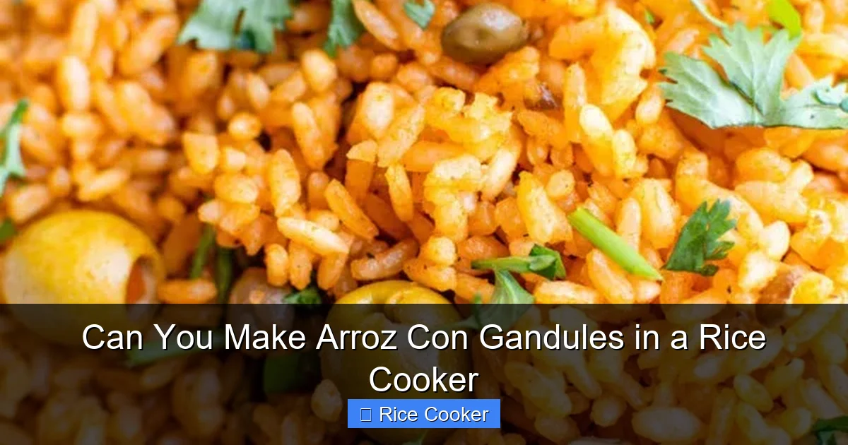 Can You Make Arroz Con Gandules in a Rice Cooker