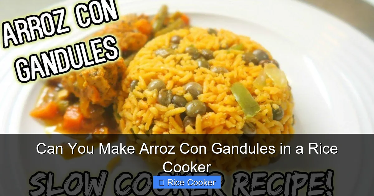 Can You Make Arroz Con Gandules in a Rice Cooker