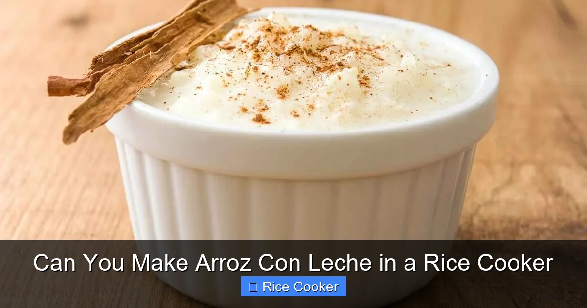 Can You Make Arroz Con Leche in a Rice Cooker
