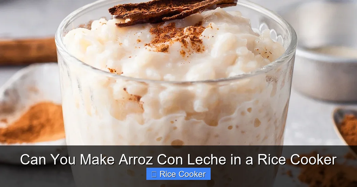 Can You Make Arroz Con Leche in a Rice Cooker