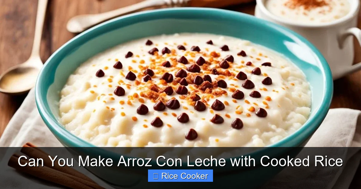 Can You Make Arroz Con Leche with Cooked Rice