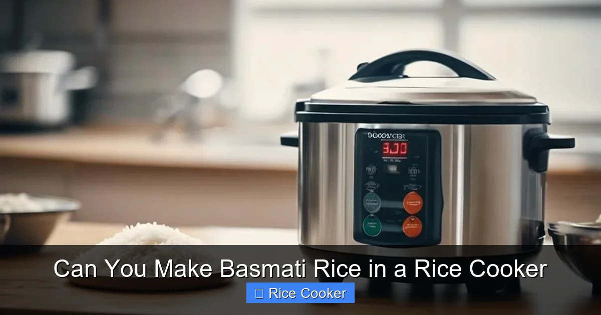 Can You Make Basmati Rice in a Rice Cooker