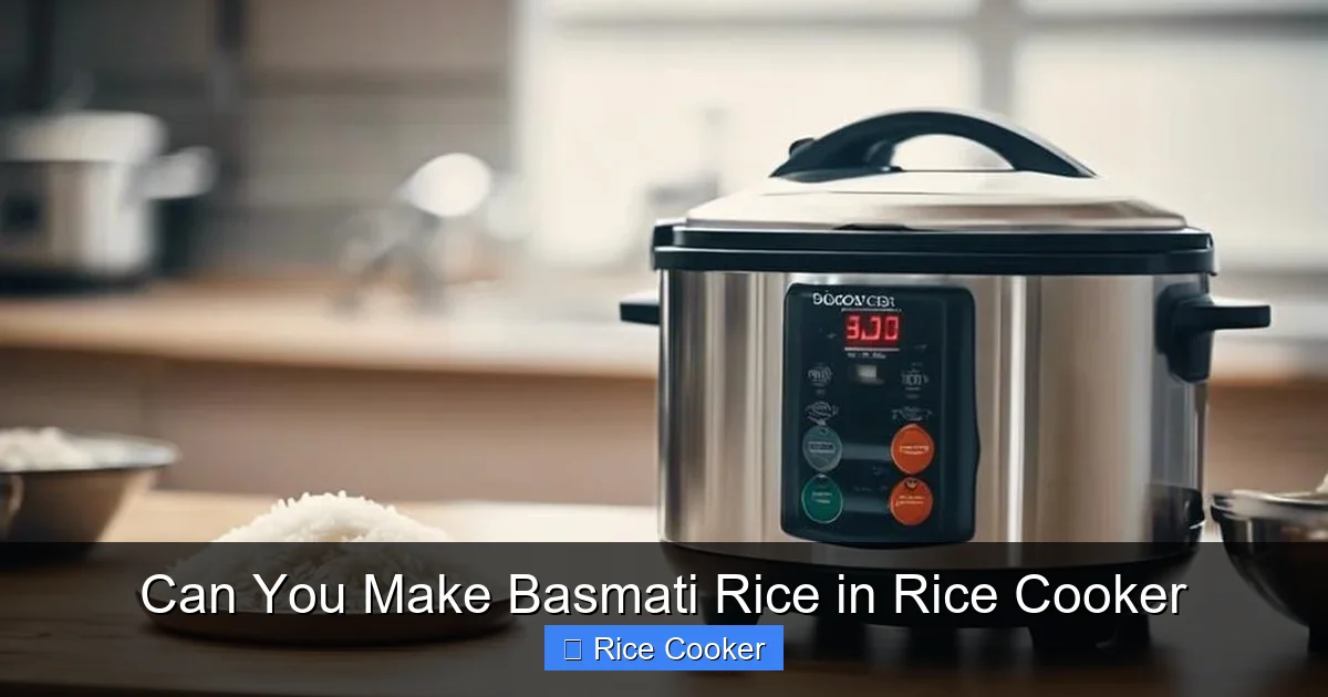 Can You Make Basmati Rice in Rice Cooker