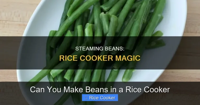 Can You Make Beans in a Rice Cooker