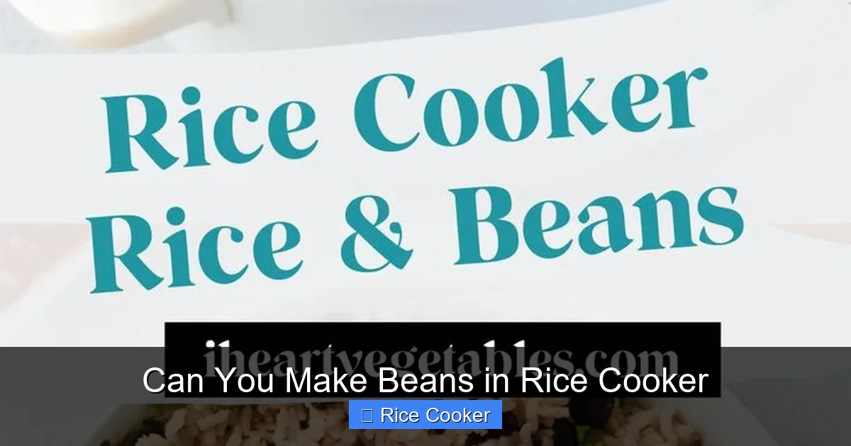 Can You Make Beans in Rice Cooker